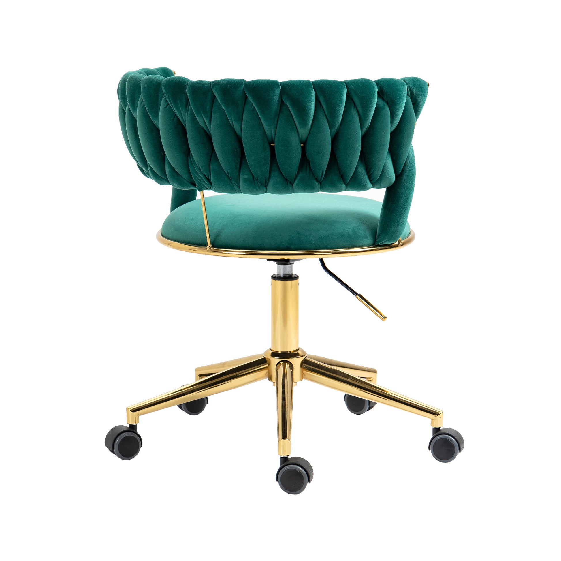 Coolmore Home Office Desk Chair, Vanity Chair, Modern Adjustable Home Computer Executive Chair Swivel Task Chair For Small Space, Living Room, Make Up, Studying Emerald Polyester