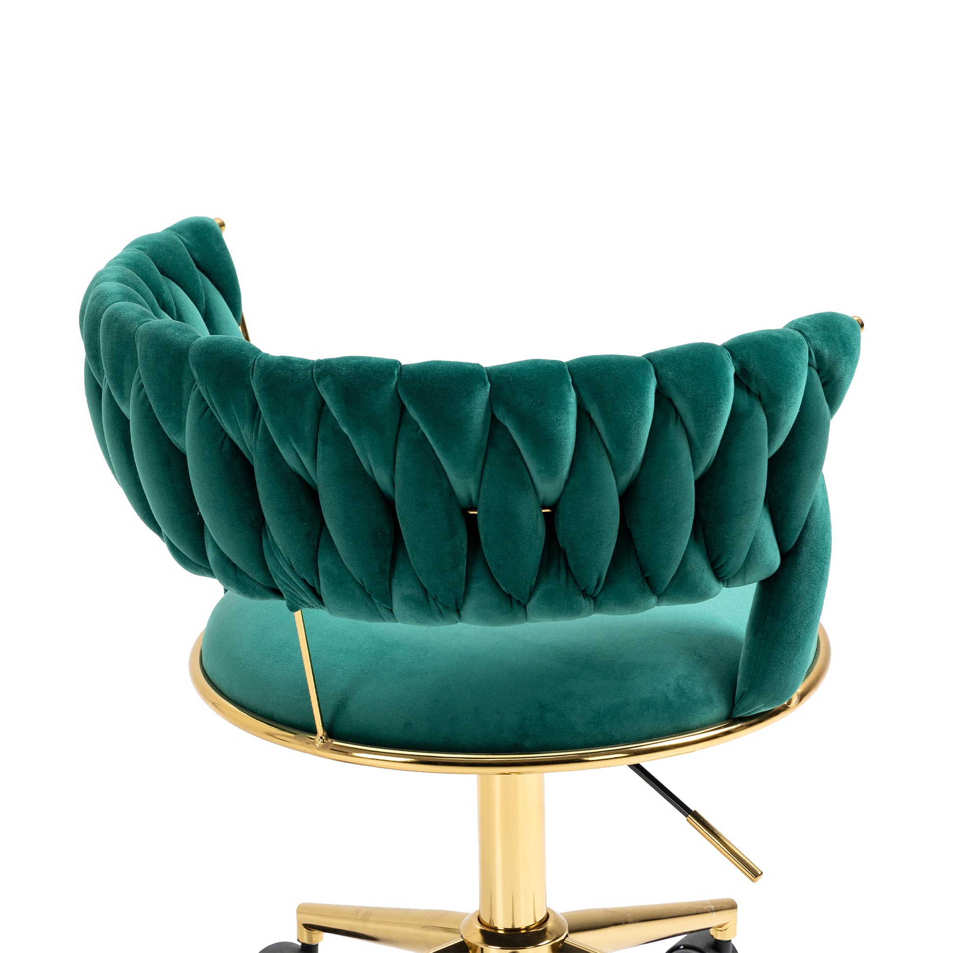 Coolmore Home Office Desk Chair, Vanity Chair, Modern Adjustable Home Computer Executive Chair Swivel Task Chair For Small Space, Living Room, Make Up, Studying Emerald Polyester