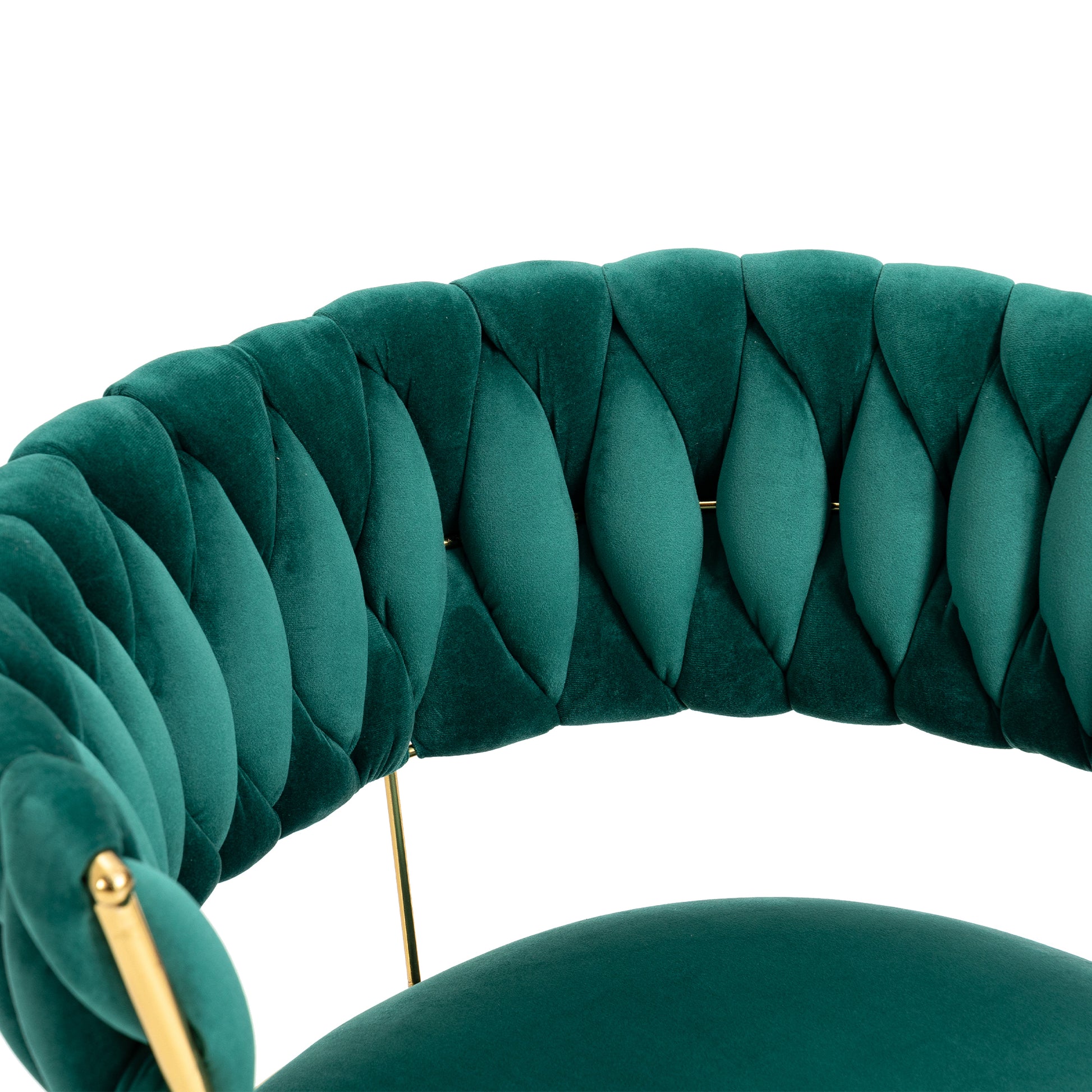 Coolmore Home Office Desk Chair, Vanity Chair, Modern Adjustable Home Computer Executive Chair Swivel Task Chair For Small Space, Living Room, Make Up, Studying Emerald Polyester