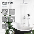 Shower System, Ultra thin Wall Mounted Shower Faucet chrome-brass