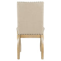 Set Of 4 Dining Chairs Wood Upholstered Fabirc Dining Room Chairs With Natural Wood Wash Natural Wood Wash Solid Wood