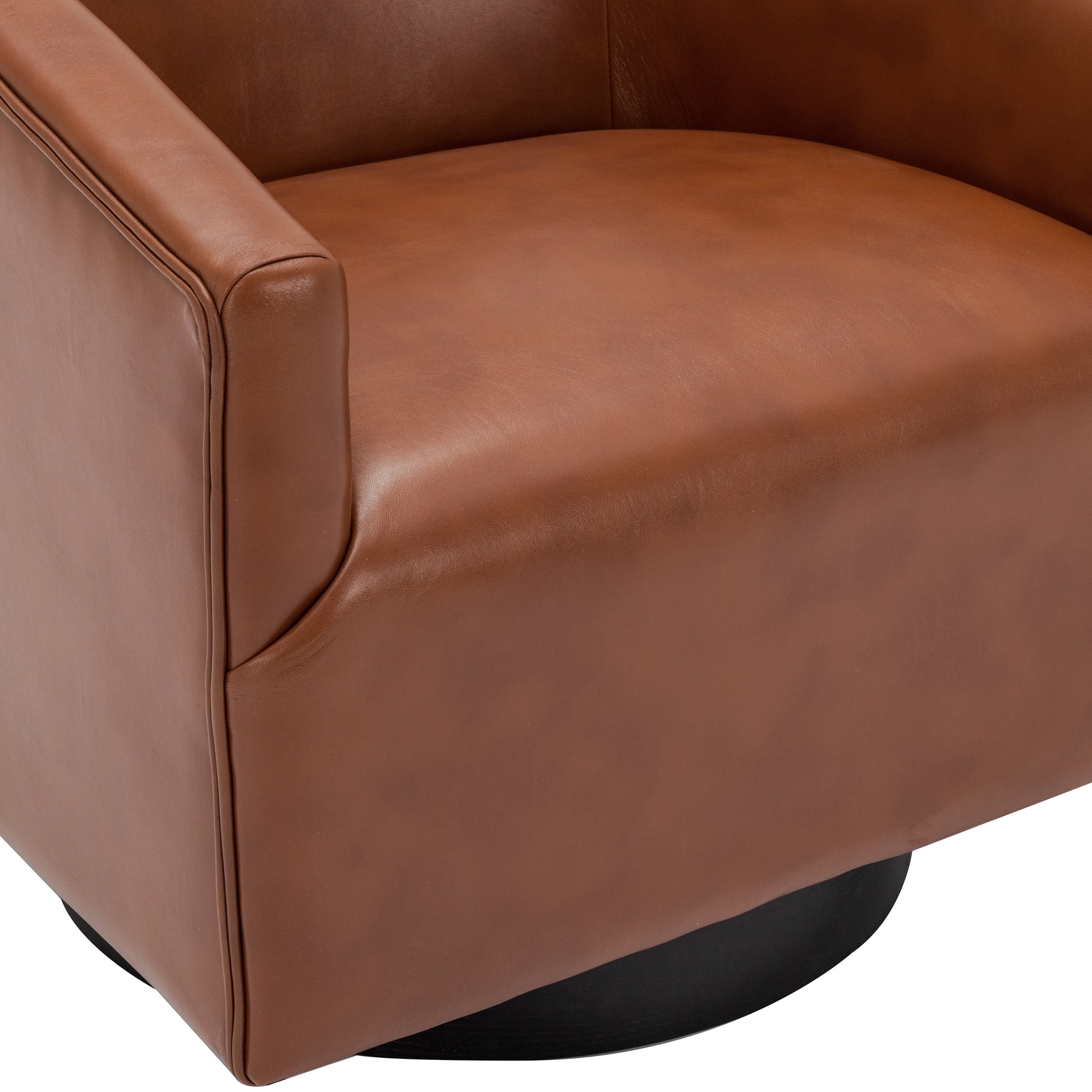 Garland Caramel Wood Base Swivel Chair Caramel Foam Pu Leather