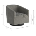 Garland Charcoal Wood Base Swivel Chair Charcoal Grey Foam Polyester