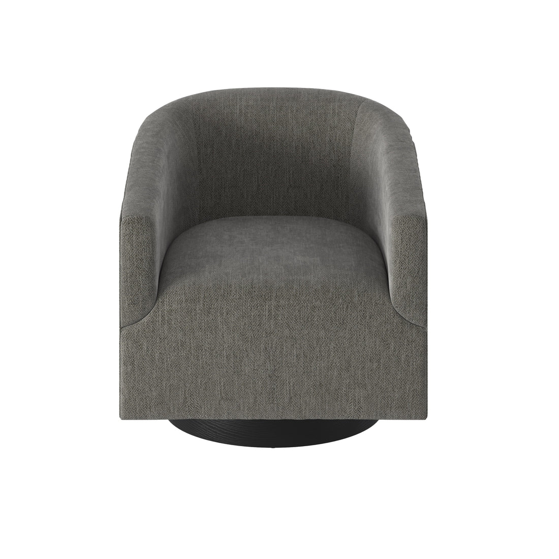 Garland Charcoal Wood Base Swivel Chair Charcoal Grey Foam Polyester