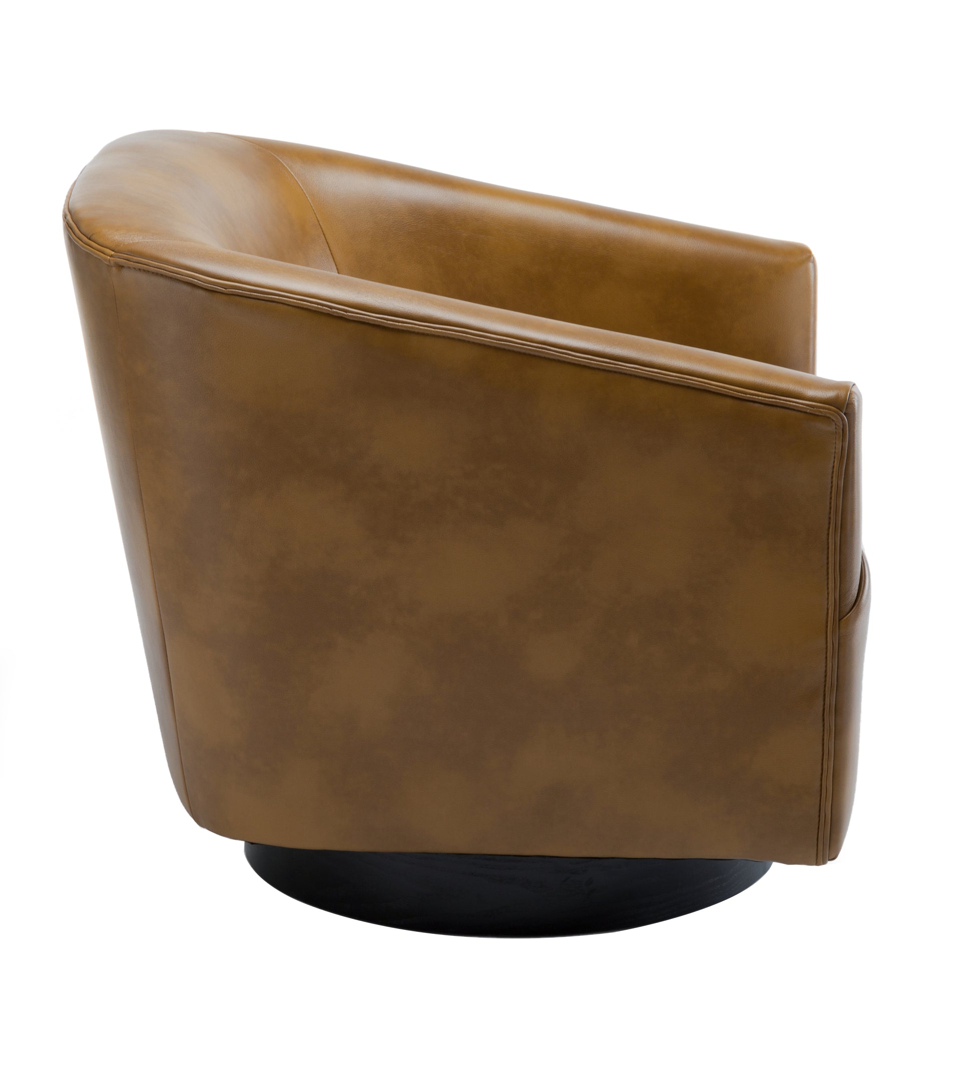 Garland Camel Wood Base Swivel Chair Camel Foam Pu Leather