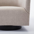 Garland Oatmeal Wood Base Swivel Chair Natural Foam Polyester