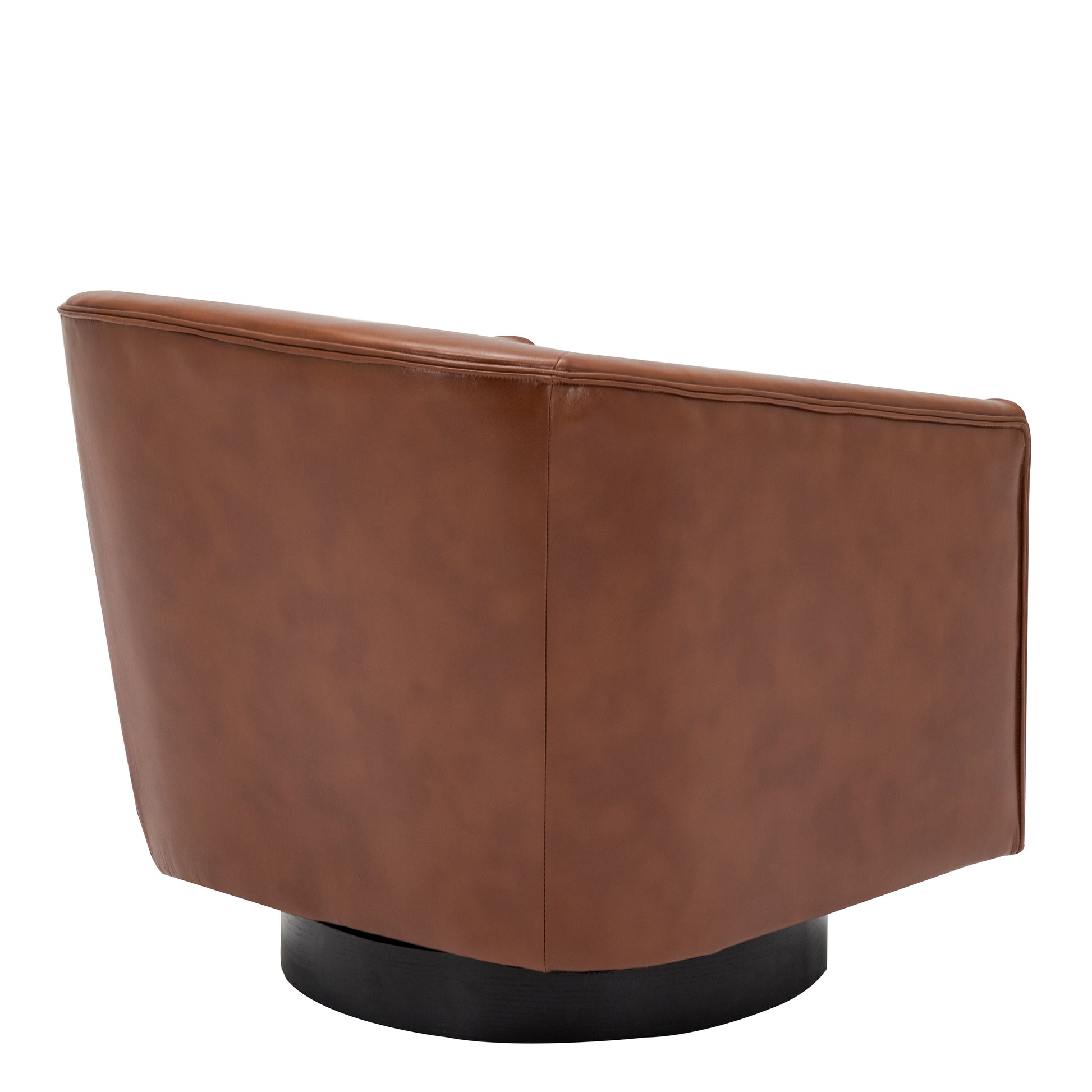 Garland Caramel Wood Base Swivel Chair Caramel Foam Pu Leather