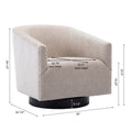 Garland Oatmeal Wood Base Swivel Chair Natural Foam Polyester