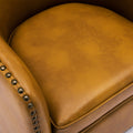Trenton Swivel Arm Chair Camel Camel Foam Pu Leather