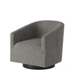 Garland Charcoal Wood Base Swivel Chair Charcoal Grey Foam Polyester