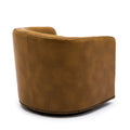 Trenton Swivel Arm Chair Camel Camel Foam Pu Leather