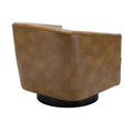 Garland Camel Wood Base Swivel Chair Camel Foam Pu Leather