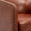Trenton Swivel Arm Chair Caramel Caramel Foam Pu Leather