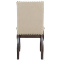 Set Of 4 Dining Chairs Wood Upholstered Fabirc Dining Room Chairs With Espresso Espresso Solid Wood