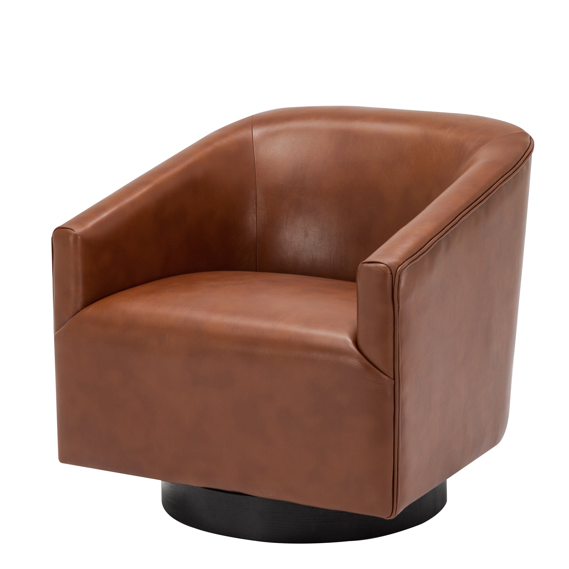 Garland Caramel Wood Base Swivel Chair Caramel Foam Pu Leather