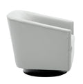 Garland Dove Grey Wood Base Swivel Chair Grey Foam Pu Leather