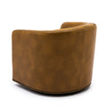 Trenton Swivel Arm Chair Camel Camel Foam Pu Leather