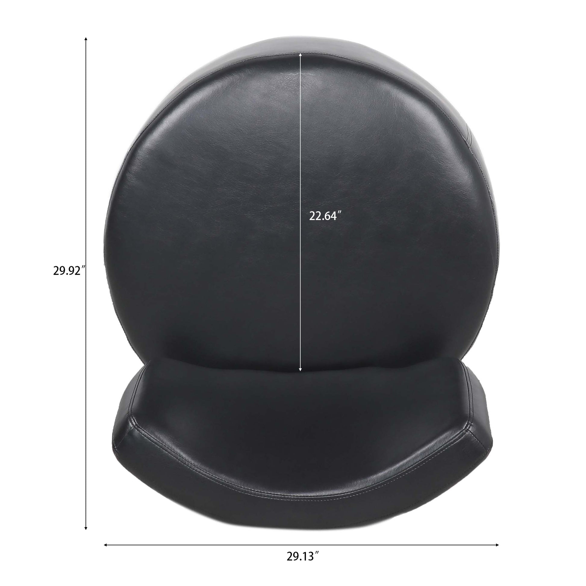 29.13" Wide Swivel Chair Black Pu Pu