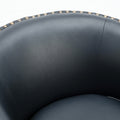 Trenton Swivel Arm Chair Midnight Blue Dark Blue Foam Pu Leather