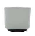 Garland Dove Grey Wood Base Swivel Chair Grey Foam Pu Leather