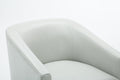 Garland Dove Grey Wood Base Swivel Chair Grey Foam Pu Leather