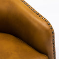 Trenton Swivel Arm Chair Camel Camel Foam Pu Leather