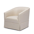 Earl Linen Skirted Swivel Chair Natural Foam Polyester