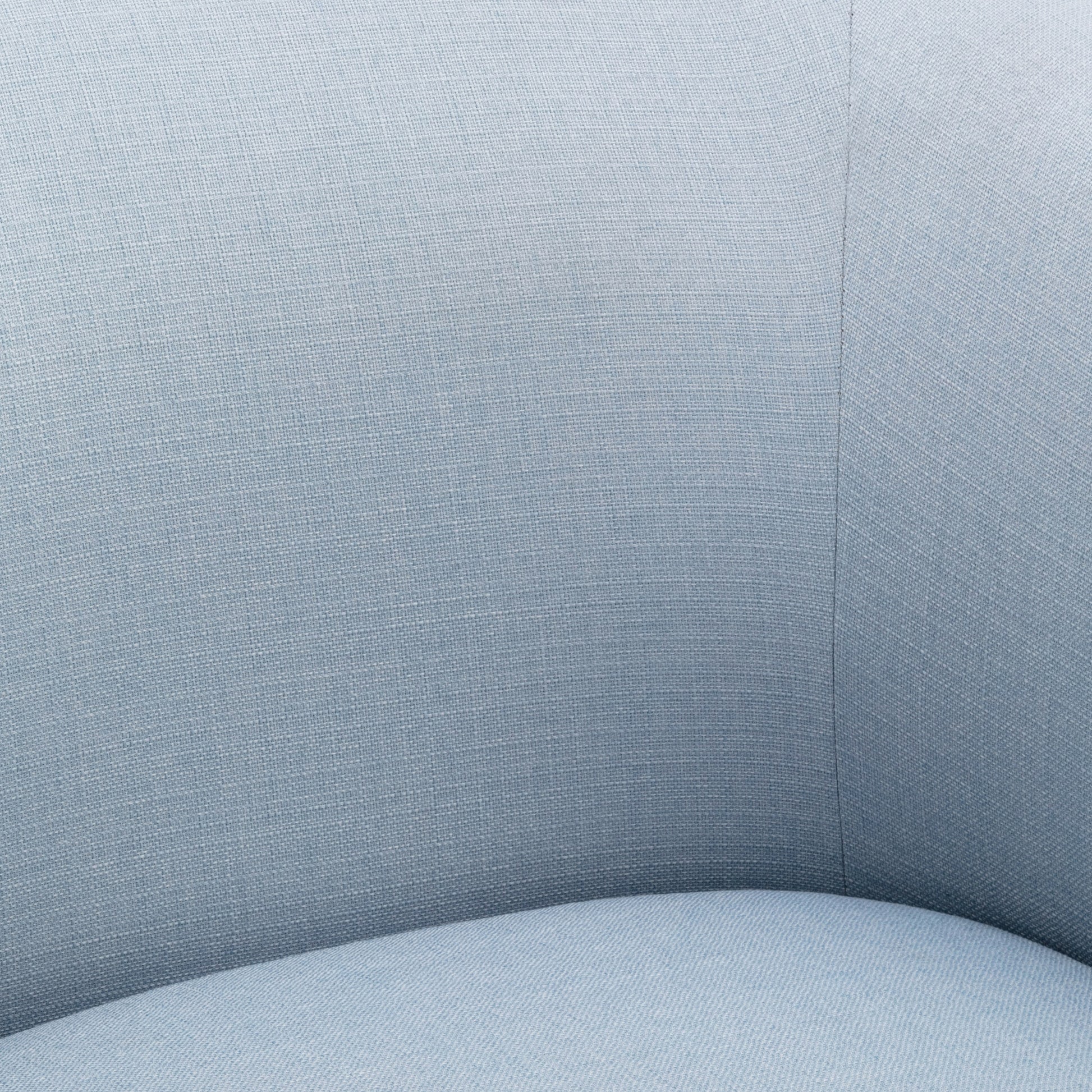 Earl Sky Blue Skirted Swivel Chair Light Blue Foam Polyester