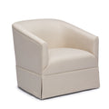 Earl Linen Skirted Swivel Chair Natural Foam Polyester