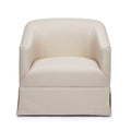 Earl Linen Skirted Swivel Chair Natural Foam Polyester