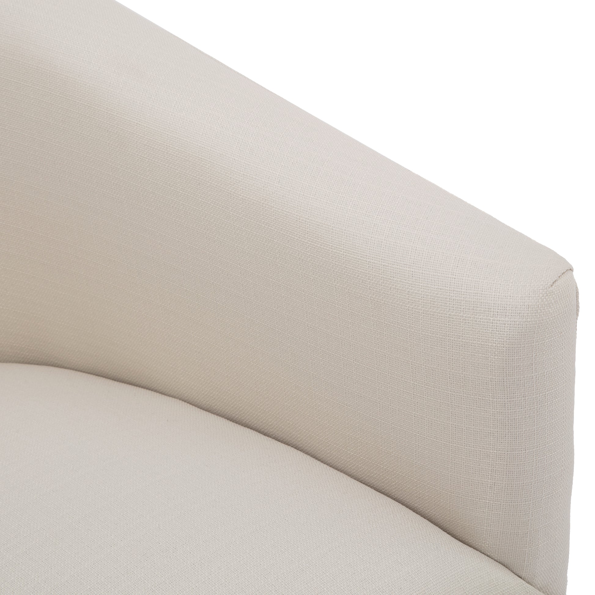 Earl Linen Skirted Swivel Chair Natural Foam Polyester