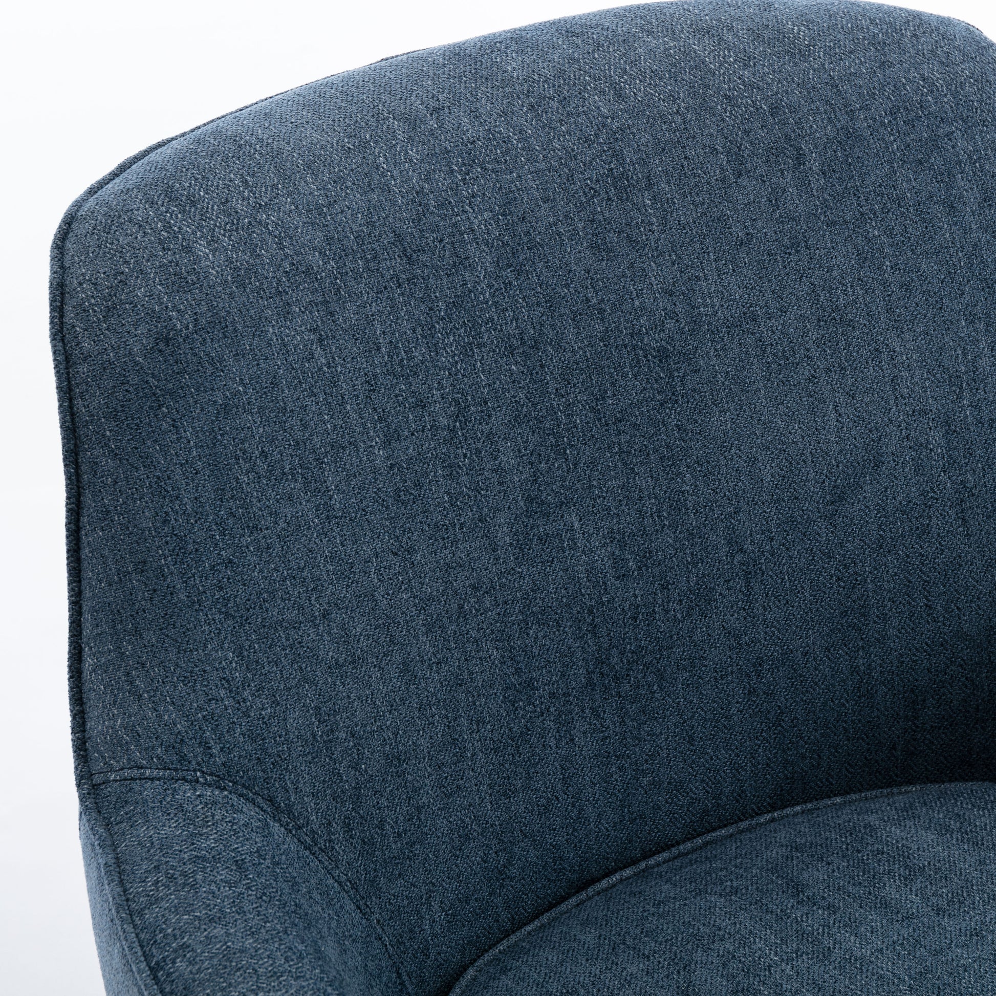 Richfield Cadet Blue Wood Base Swivel Chair Blue Foam Polyester