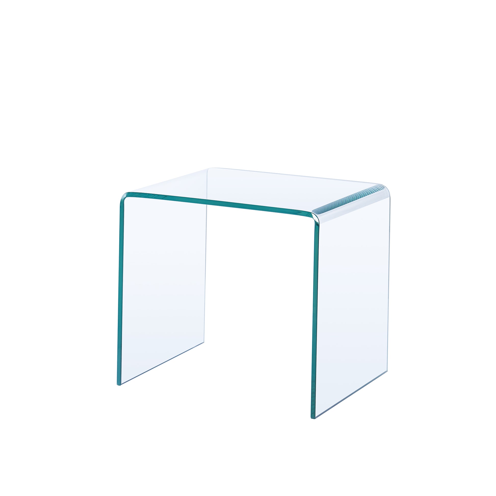 Small Clear Glass Side & End Table, Tempered Glass End Table Small Coffee Table Transparent Glass