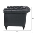 1 Seater Sofa For Living Room Black Pu