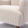 Sylvia Sea Oat Striped Arm Chair Natural Foam Polyester