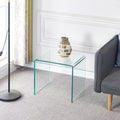 Small Clear Glass Side & End Table, Tempered Glass End Table Small Coffee Table Transparent Glass