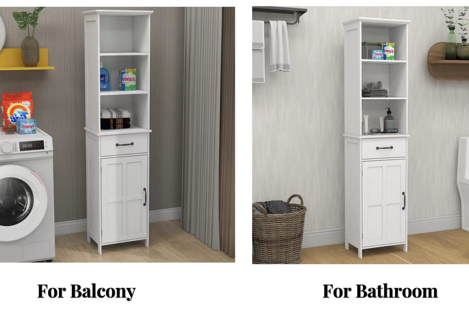 Floor Standing Cabinet With 1 Door And 1 Drawer