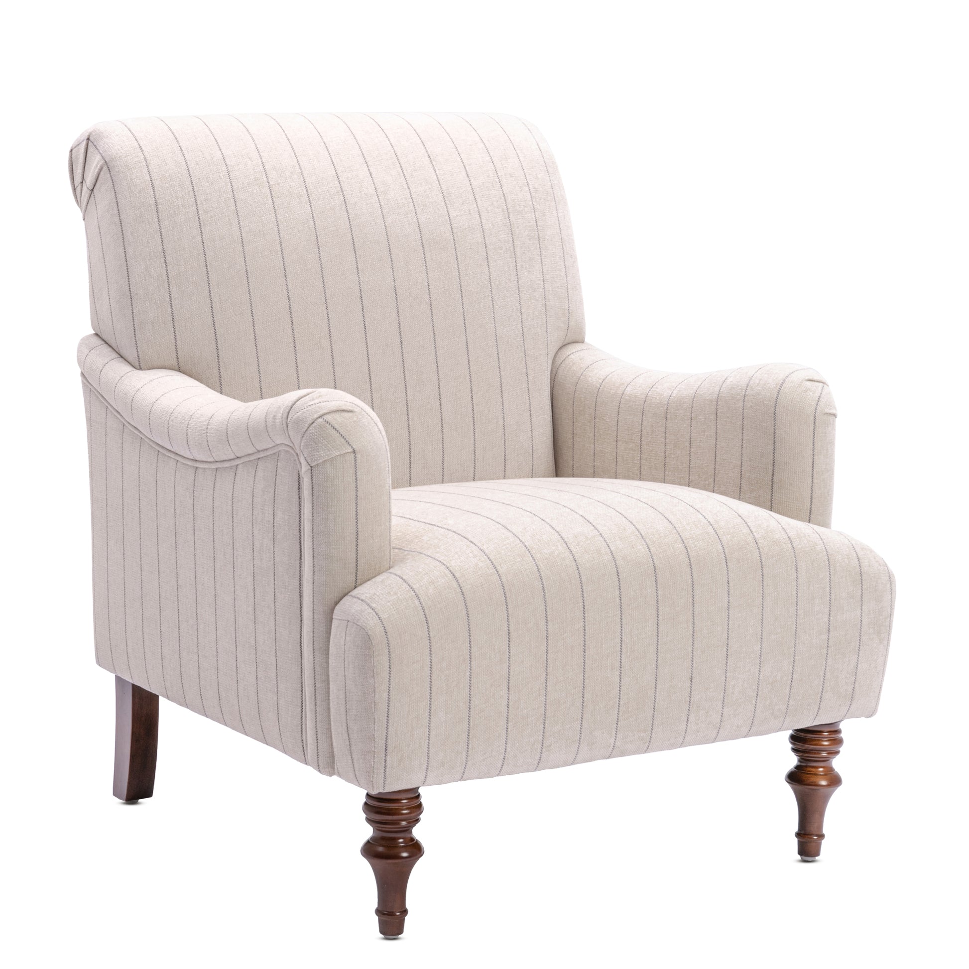 Sylvia Sea Oat Striped Arm Chair Natural Foam Polyester