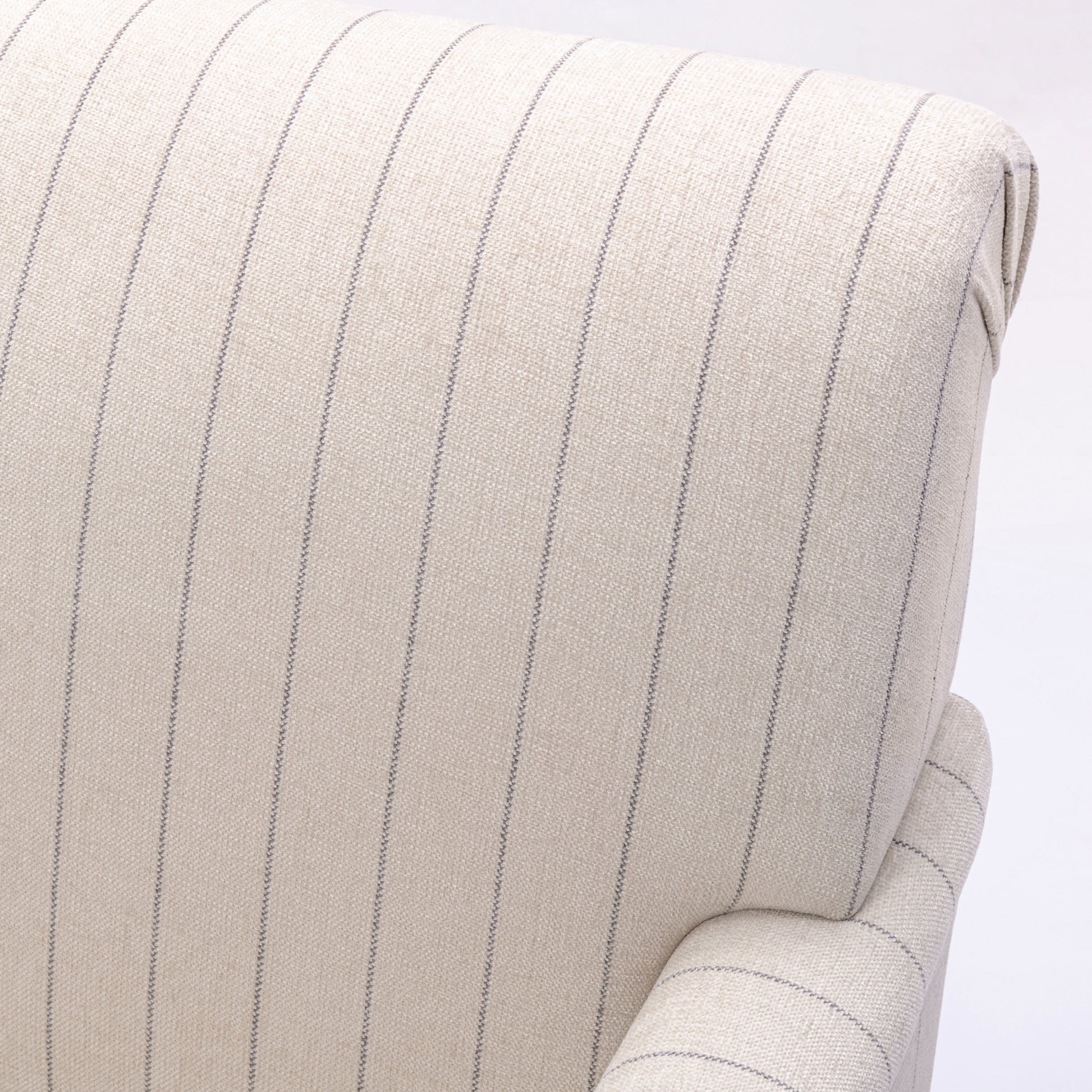 Sylvia Sea Oat Striped Arm Chair Natural Foam Polyester