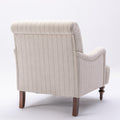 Sylvia Sea Oat Striped Arm Chair Natural Foam Polyester