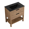 30 Inch Bathroom Vanity Plywood With 2 Drawers Bvb01030Imo Bl9075Bk 2 Imitative Oak 1 Bathroom Freestanding Modern Plywood