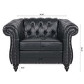 1 Seater Sofa For Living Room Black Pu