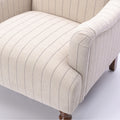 Sylvia Sea Oat Striped Arm Chair Natural Foam Polyester