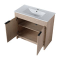 36 Inch Freestanding Bathroom Vanity with White plain light