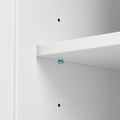 Tall Storage Cabinet With Three Drawers For Bathroom Office, White White Mdf