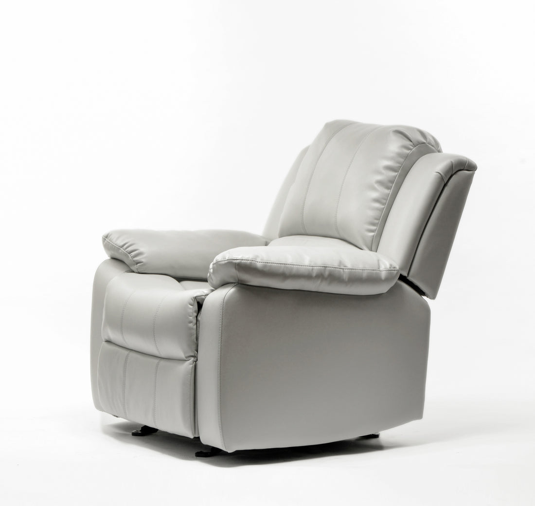 Charlotte Ivory Leather Gel Recliner Ivory Foam Pu Leather