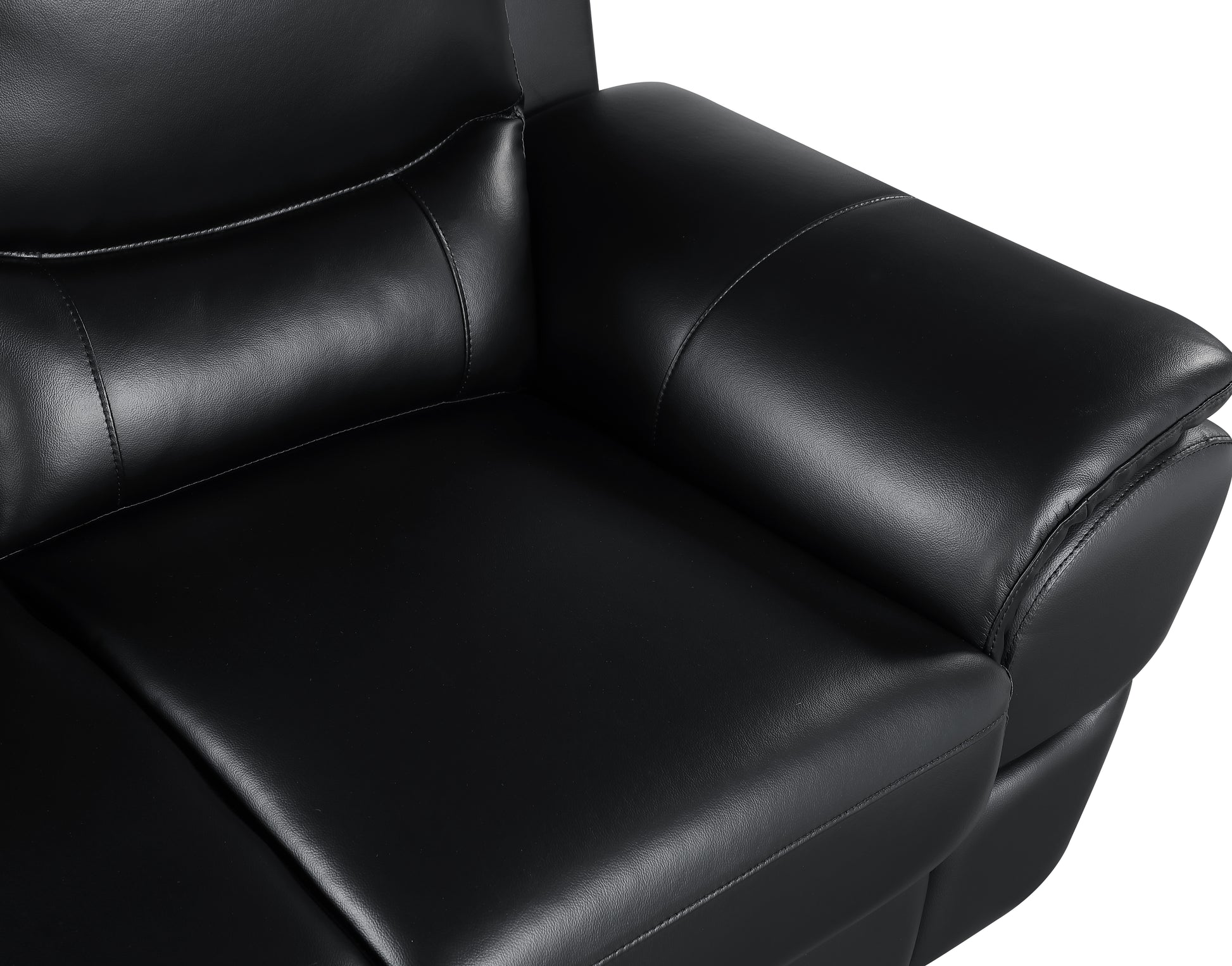 Genuine Leather Chair Black Foam Leather