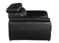 Genuine Leather Chair Black Foam Leather