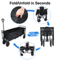 YSSOA Heavy Duty Folding Portable Hand Cart with black-aluminium alloy