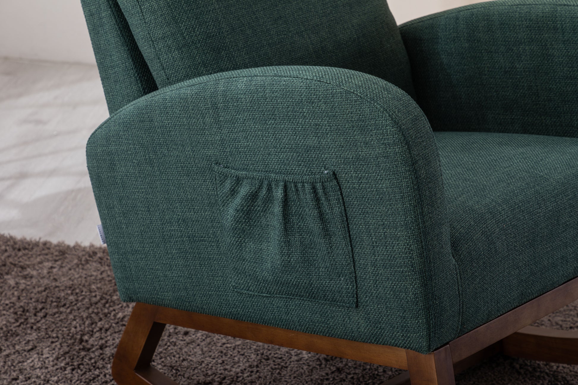 Living room Comfortable rocking chair living room emerald-polyester